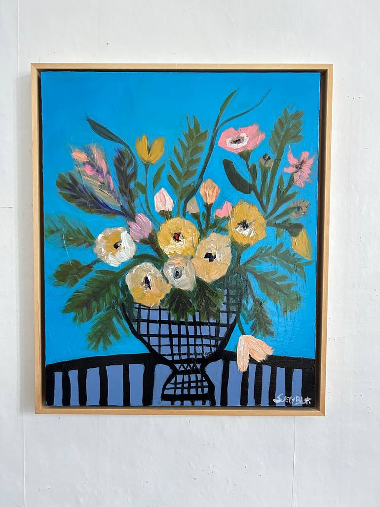 Original Figurative Floral Painting by Suely Blot