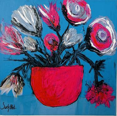 Original Figurative Floral Painting by Suely Blot