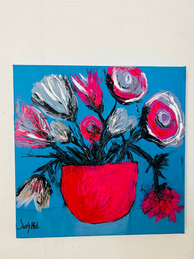 Original Figurative Floral Painting by Suely Blot