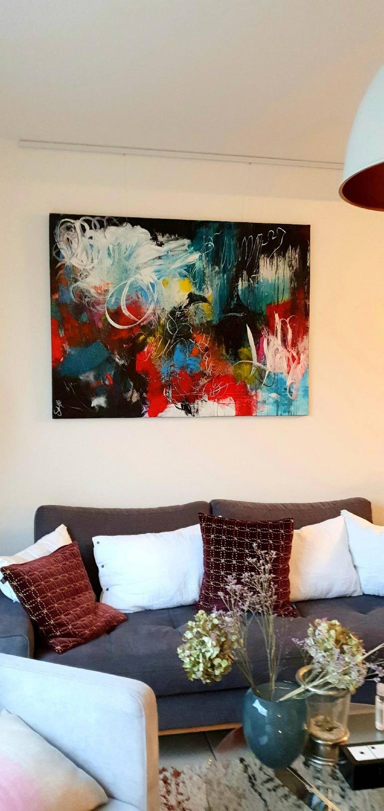 Original Abstract Expressionism Abstract Painting by Suely Blot