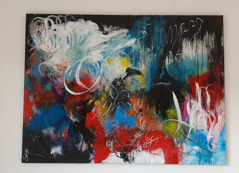 Original Abstract Expressionism Abstract Painting by Suely Blot
