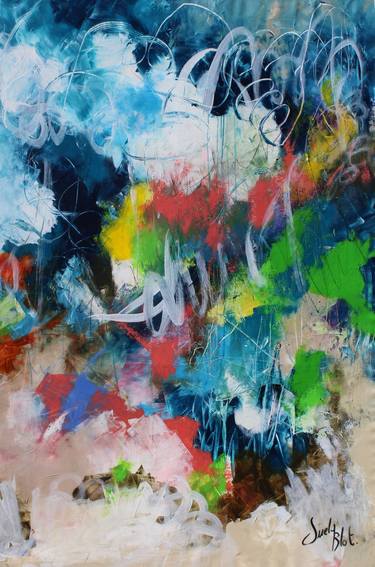 Original Abstract Expressionism Abstract Paintings by Suely Blot