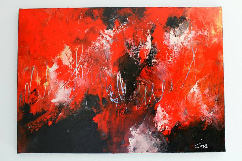 Original Art Deco Abstract Painting by Suely Blot