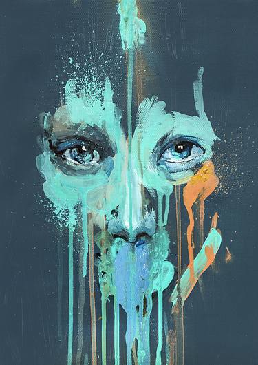 Print of Abstract Portrait Paintings by Marcello Castellani