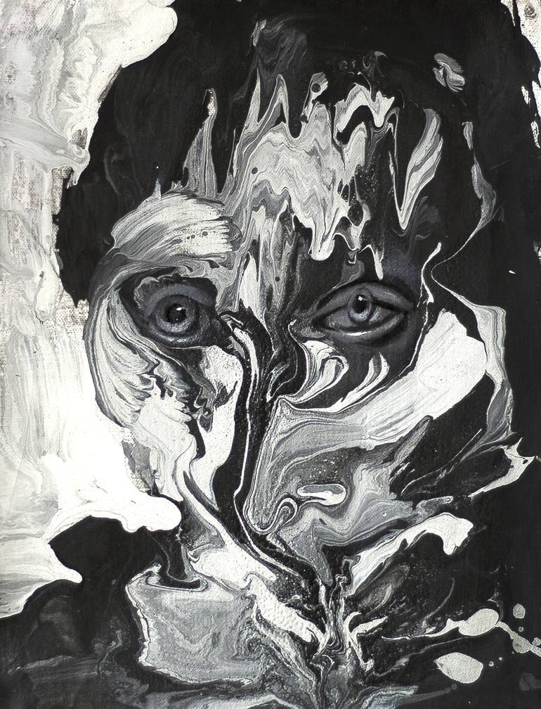 Print of Abstract Expressionism Portrait Painting by Marcello Castellani