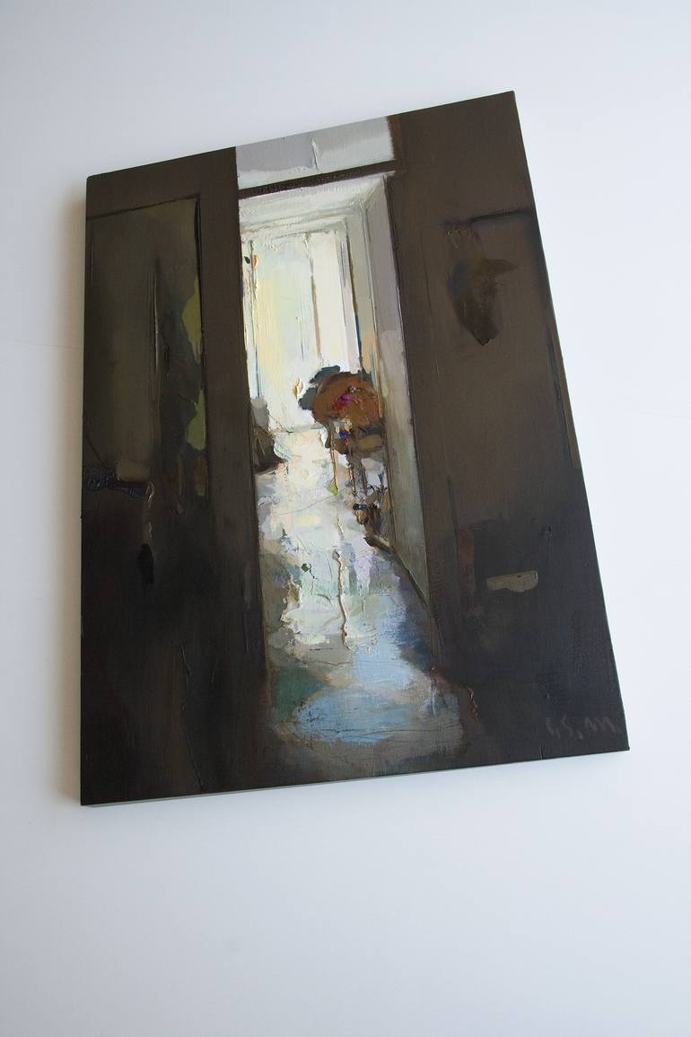 Original Figurative Interiors Painting by Carlos San Millán