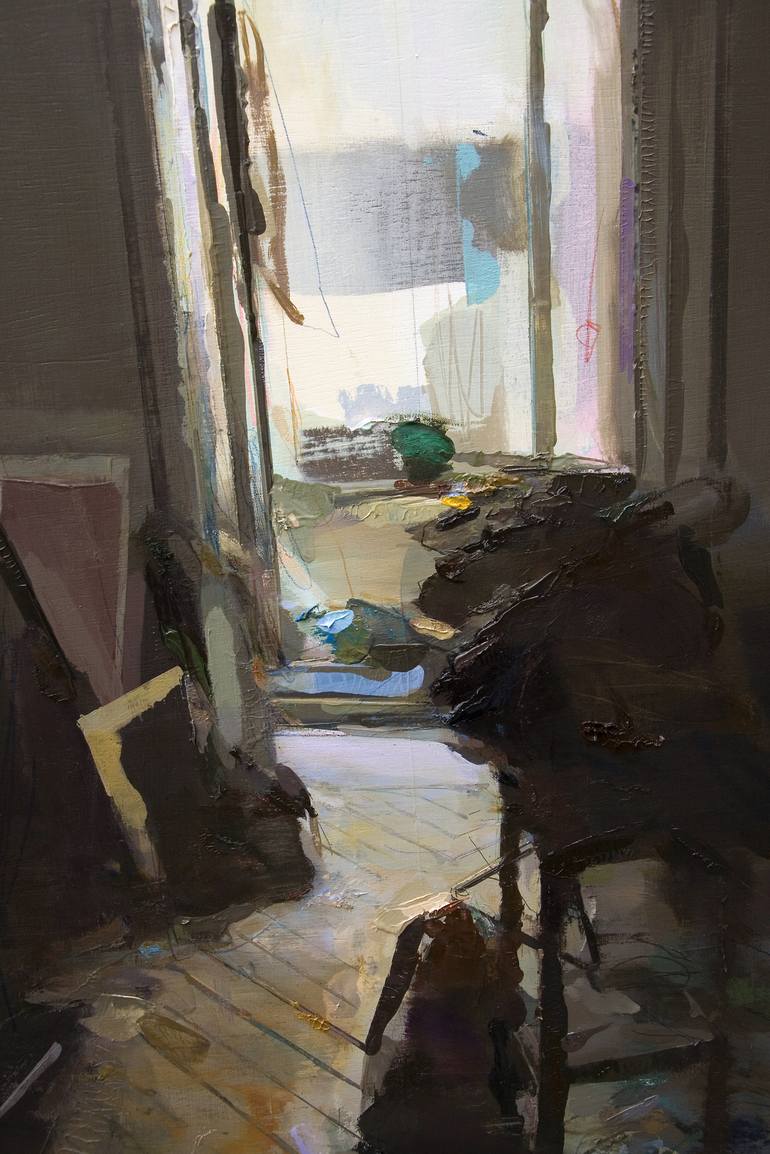 Original Figurative Interiors Painting by Carlos San Millán