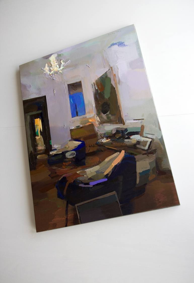 Original Realism Interiors Painting by Carlos San Millán