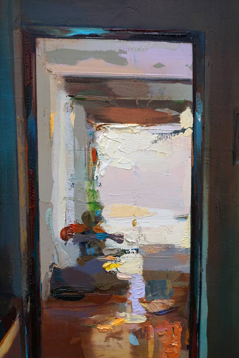 Original Impressionism Interiors Painting by Carlos San Millán