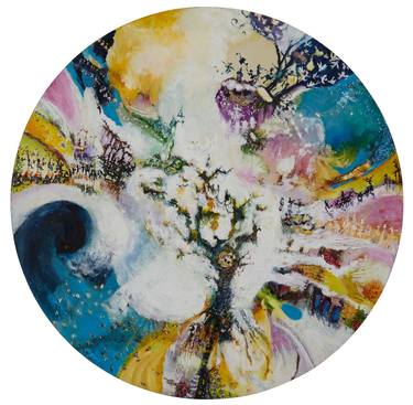Original Surrealism Tree Paintings by Cindy Ruskin