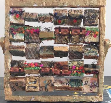 Original Abstract Time Collage by Cindy Ruskin