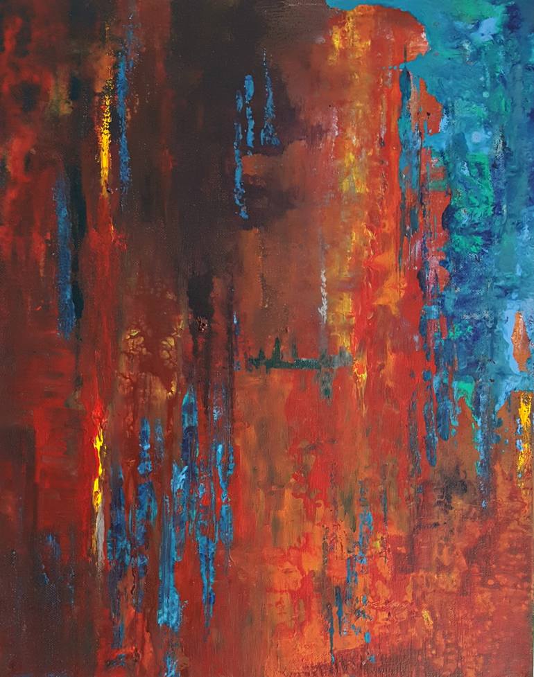 Original Abstract Expressionism Abstract Painting by J Bricker