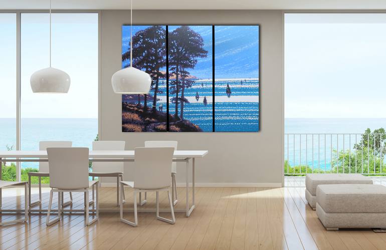 Original Impressionism Seascape Painting by Gordon Hunt