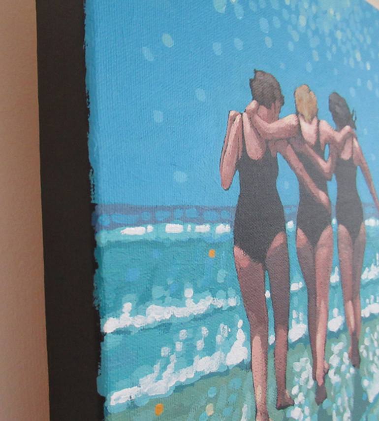 Original Impressionism Beach Painting by Gordon Hunt