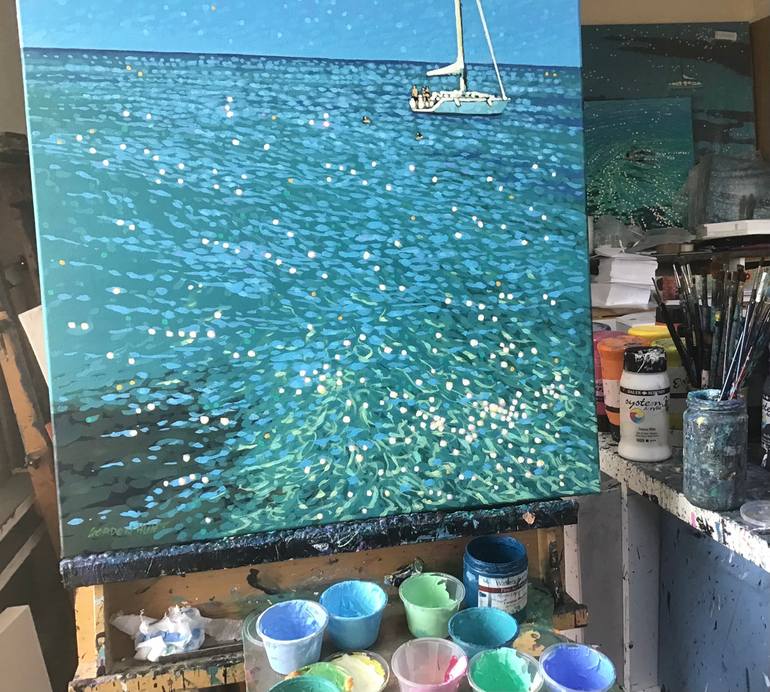 Original Contemporary Boat Painting by Gordon Hunt