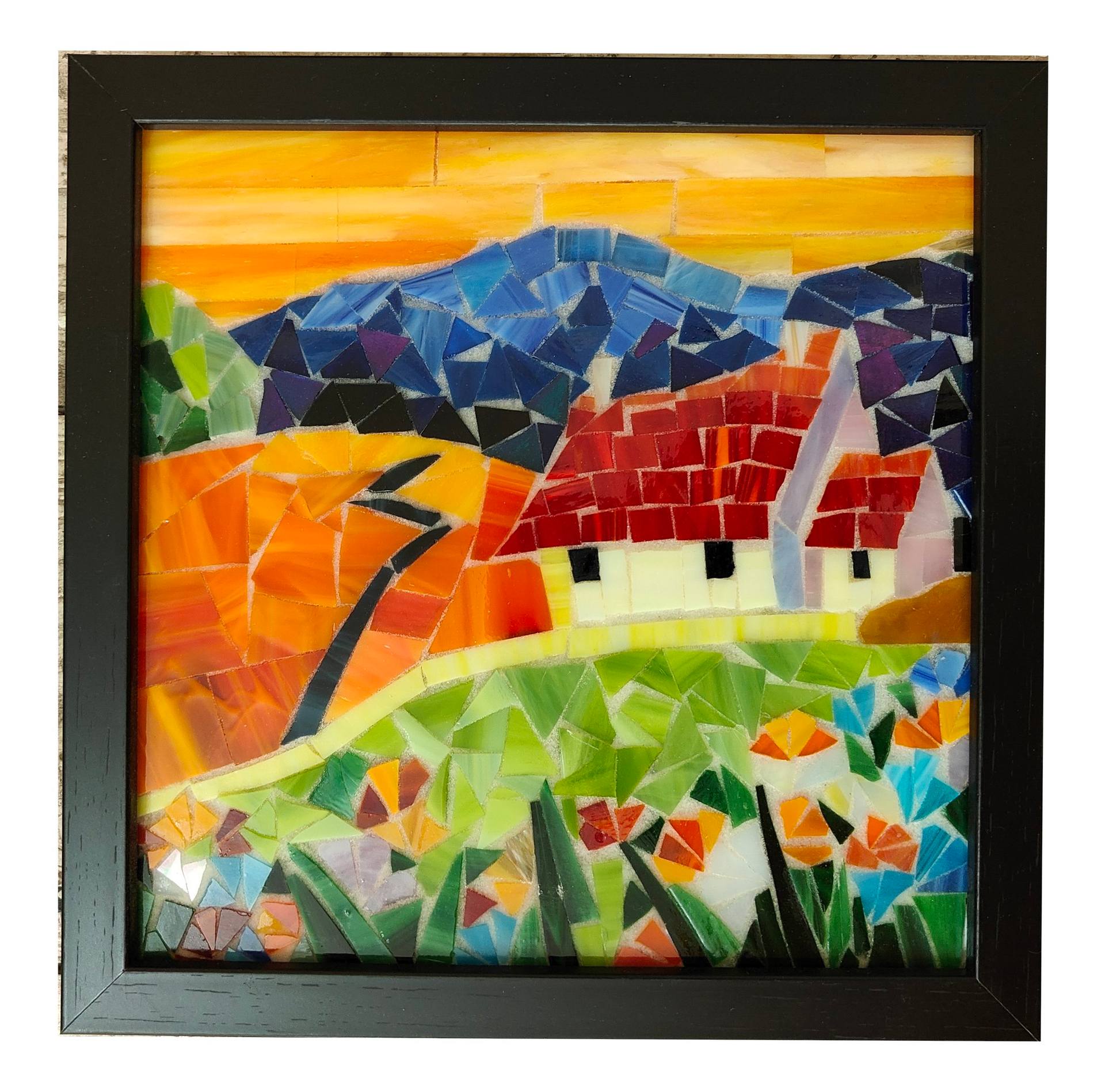 A set of 2 Landscape mosaics Mixed Media by Studio Seven | Saatchi