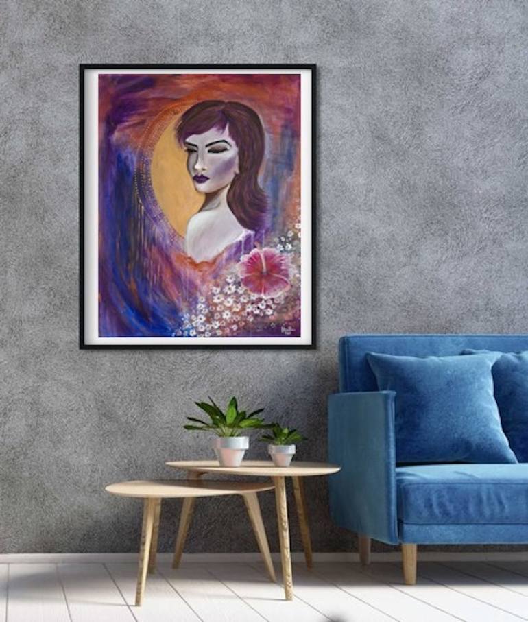 Original Abstract Expressionism Portrait Painting by Elena Parau