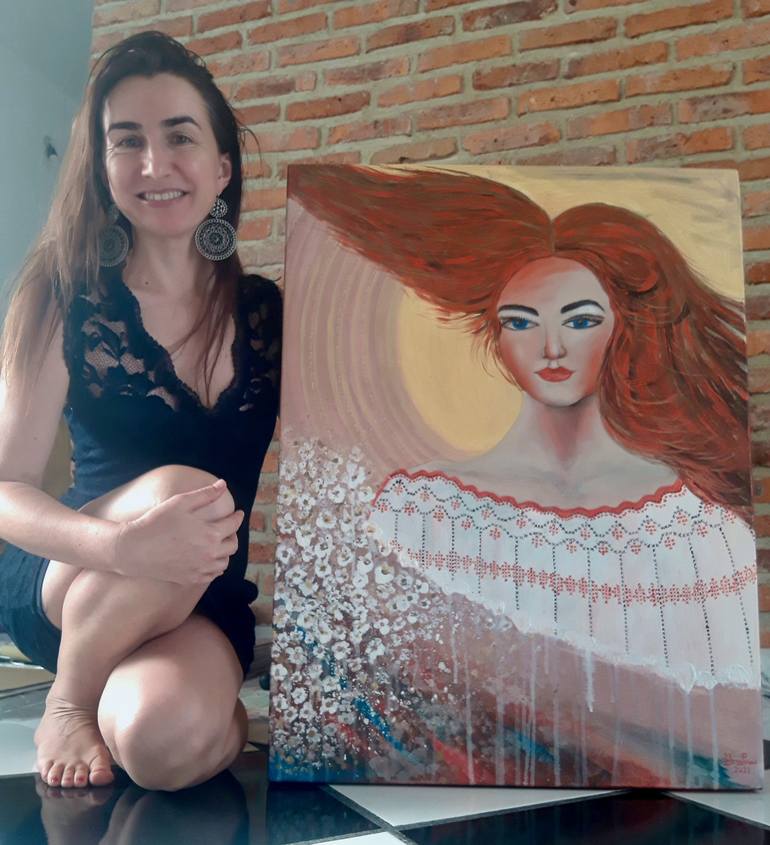 Original Women Painting by Elena Parau