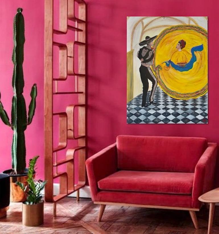 Original Abstract Expressionism Music Painting by Elena Parau