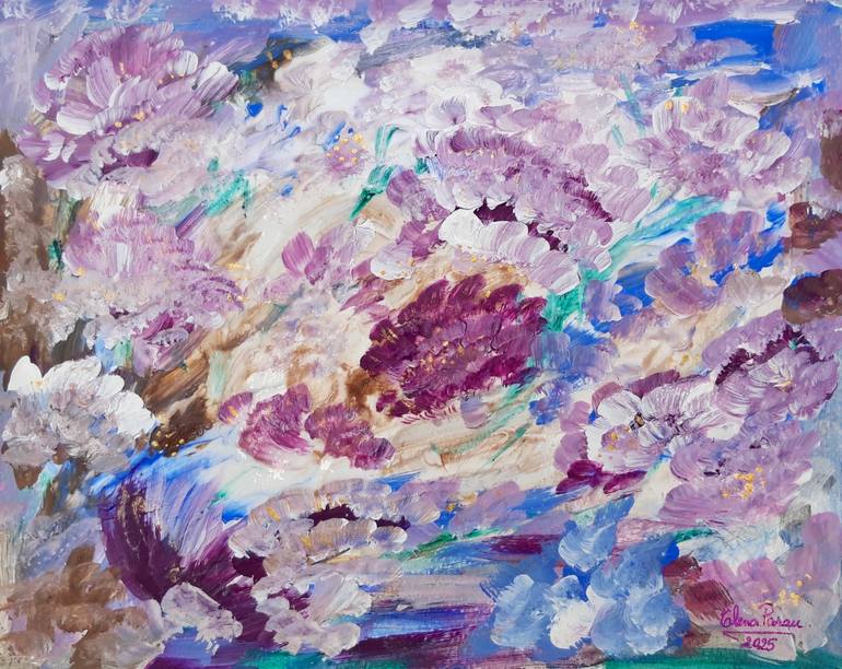 Original Abstract Expressionism Abstract Painting by Elena Parau