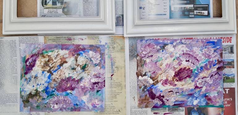 Original Abstract Expressionism Abstract Painting by Elena Parau