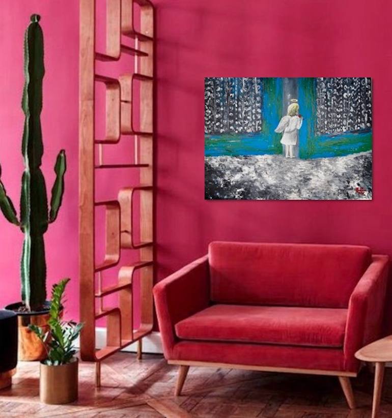 Original Abstract Expressionism Love Painting by Elena Parau