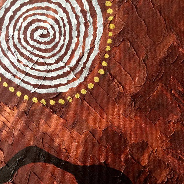 Original Abstract Animal Painting by Elena Parau