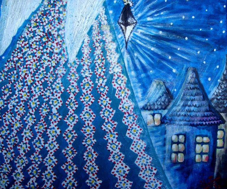 Original Abstract Religion Painting by Elena Parau