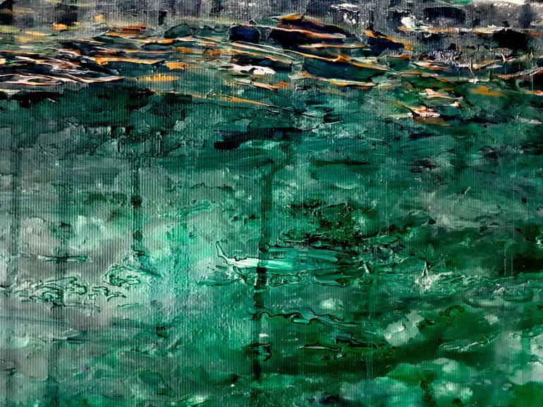 Original Abstract Water Painting by Elena Parau