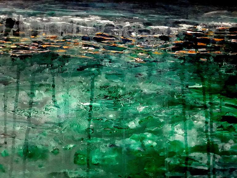 Original Abstract Water Painting by Elena Parau