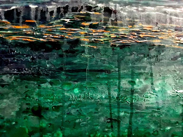 Original Abstract Water Painting by Elena Parau