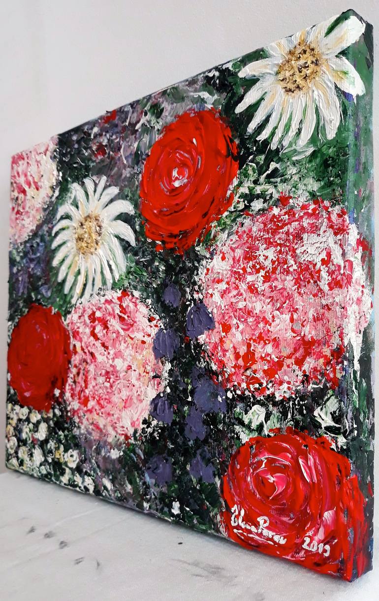 Original Floral Painting by Elena Parau