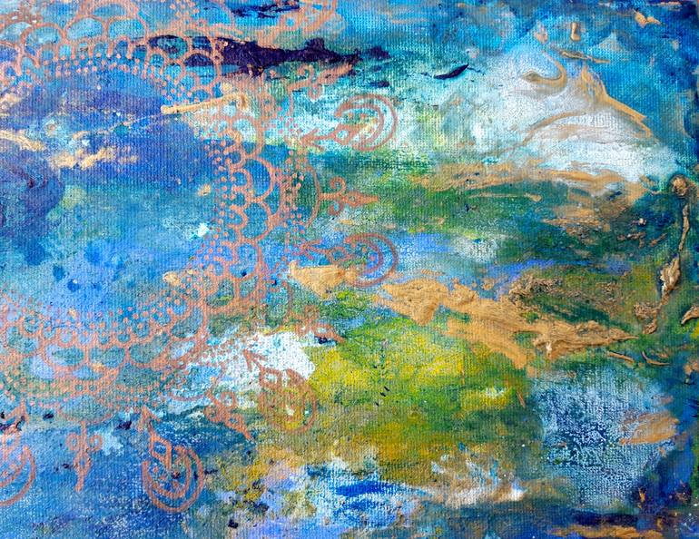 Original Abstract Expressionism Seascape Painting by Elena Parau