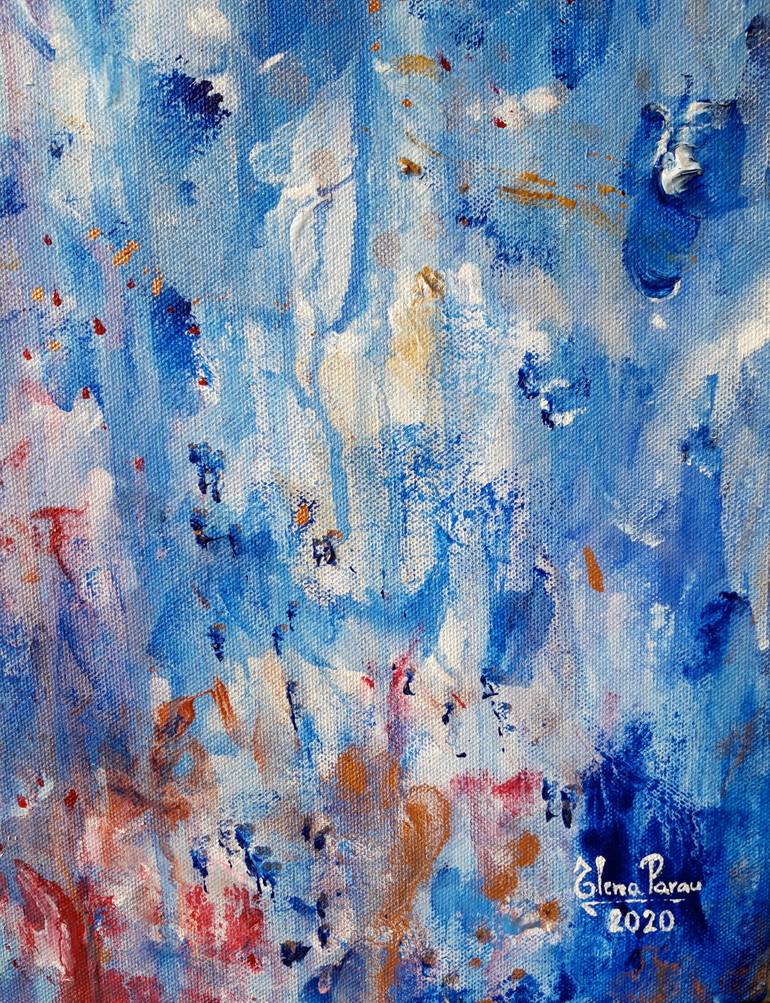 Original Abstract Expressionism Abstract Painting by Elena Parau