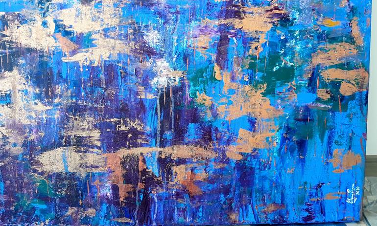 Original Abstract Expressionism Abstract Painting by Elena Parau