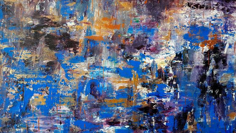 Original Abstract Expressionism Abstract Painting by Elena Parau