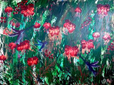 Original Abstract Botanic Paintings by Elena Parau