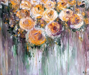 Print of Expressionism Floral Paintings by Elena Parau