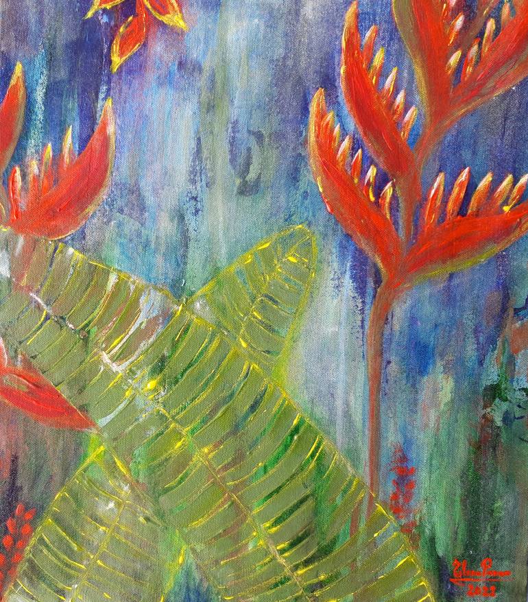 Original Abstract Landscape Painting by Elena Parau