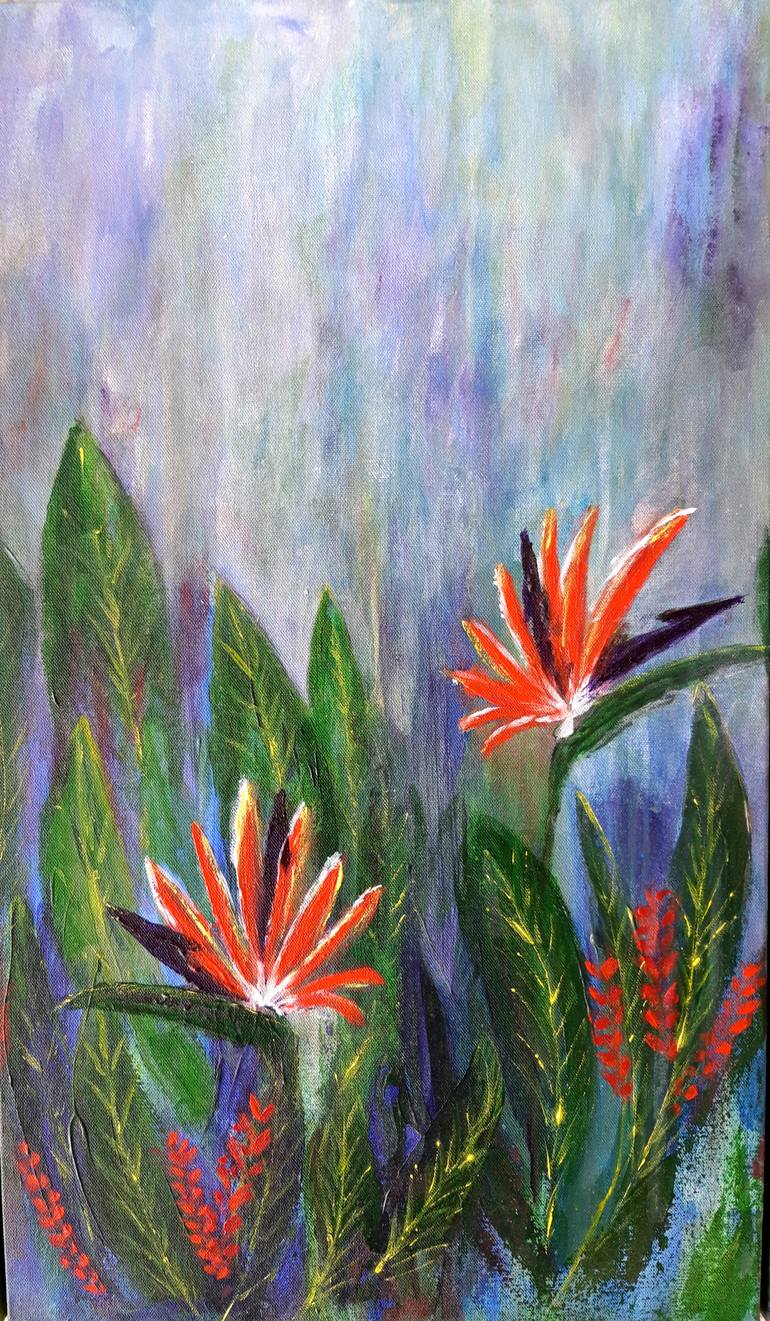 Original Abstract Landscape Painting by Elena Parau