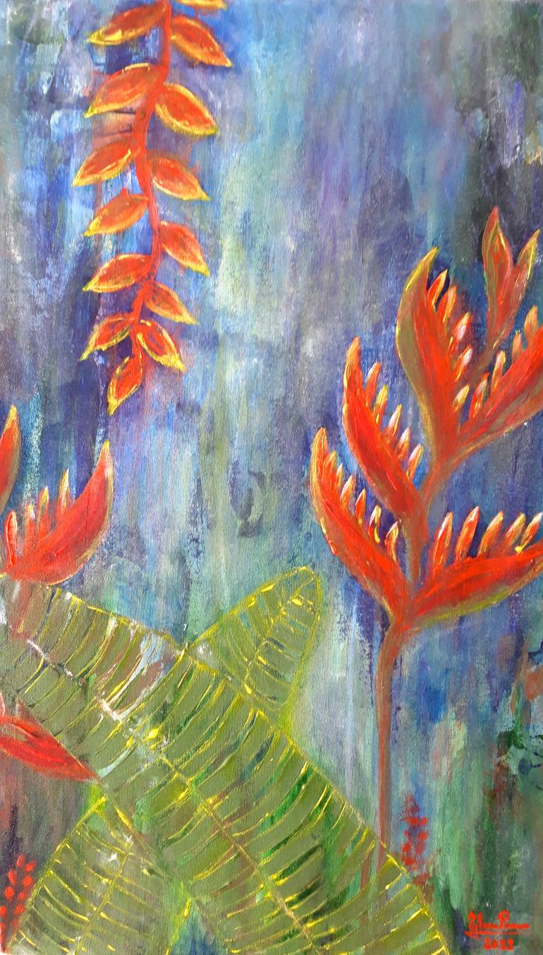 Original Abstract Landscape Painting by Elena Parau