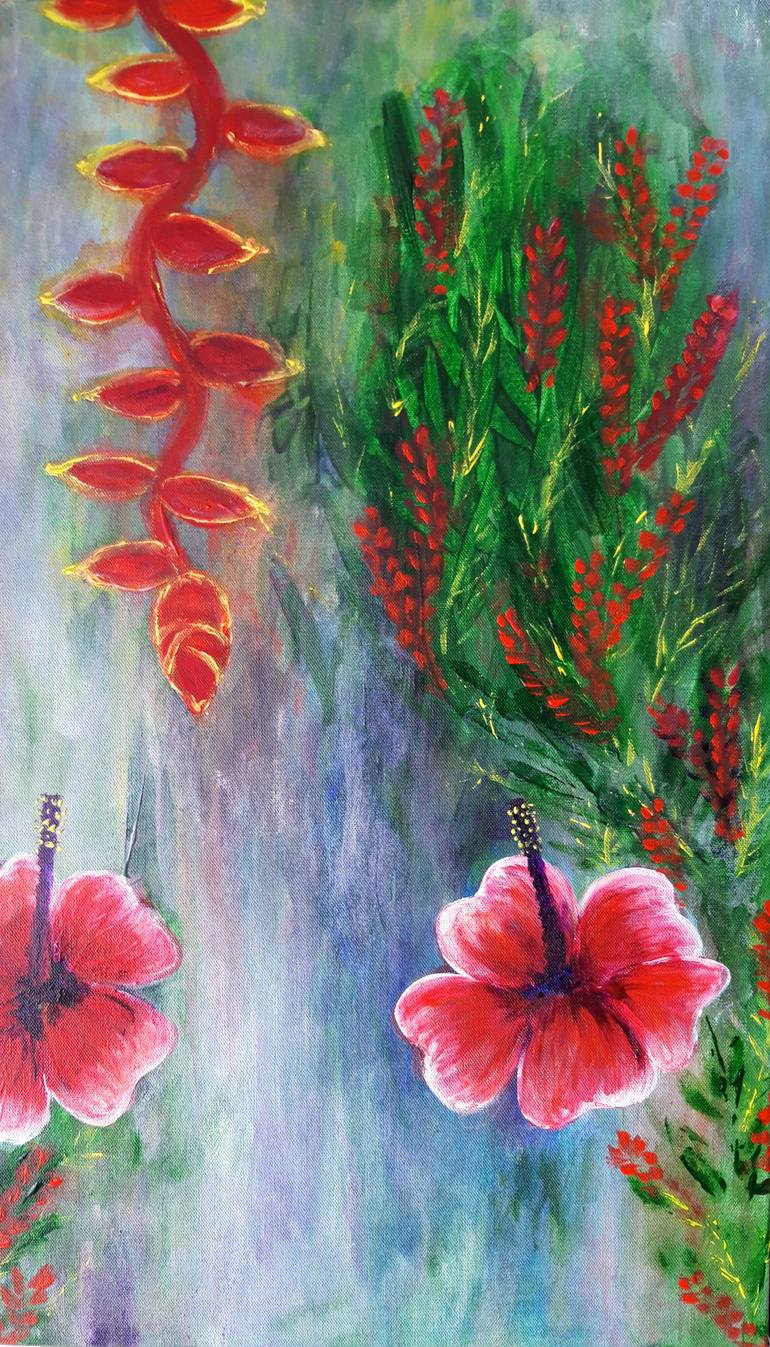 Original Abstract Landscape Painting by Elena Parau