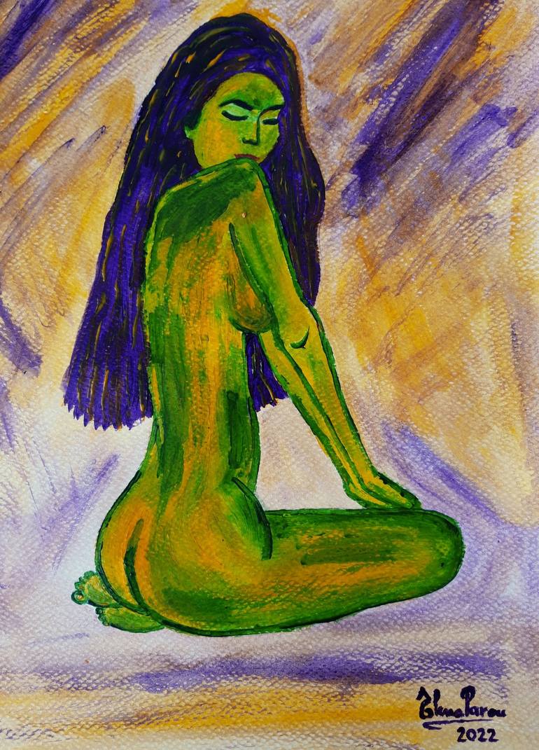 Original Nude Painting by Elena Parau