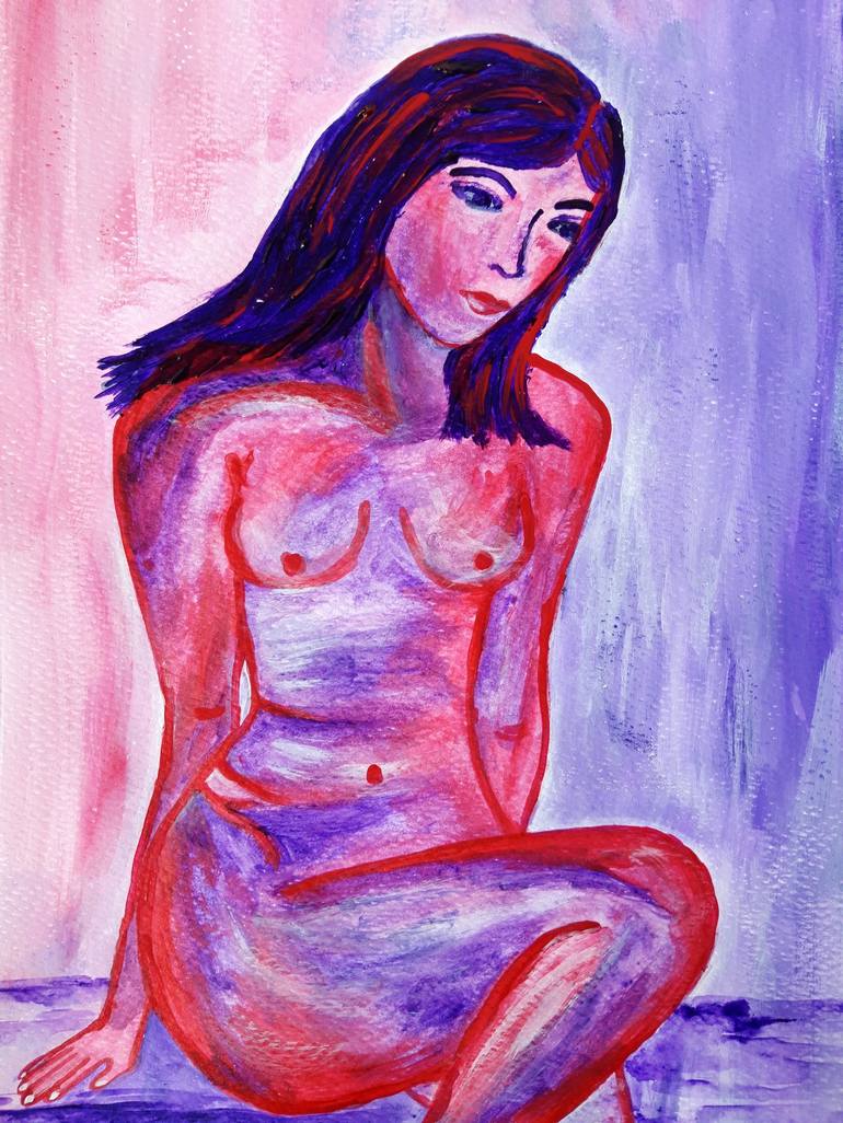 Original Nude Painting by Elena Parau