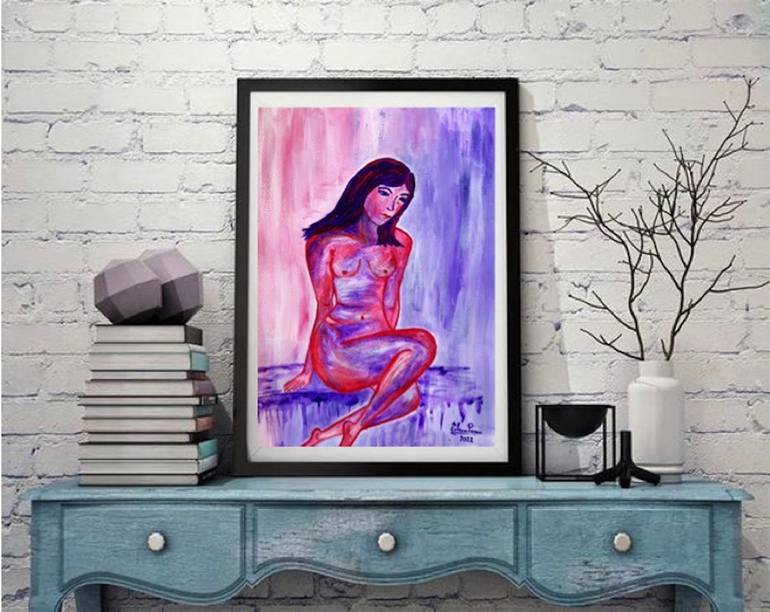 Original Nude Painting by Elena Parau