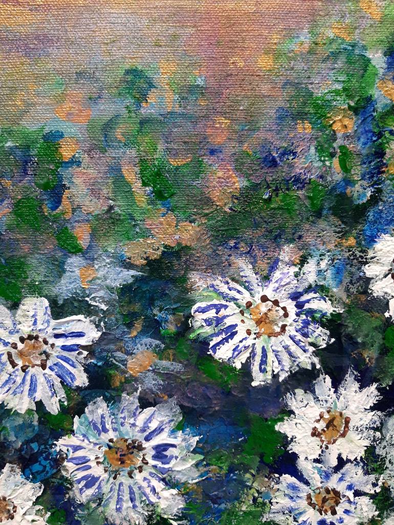 Original Impressionism Floral Painting by Elena Parau