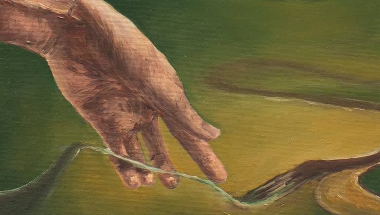 Original Surrealism Fantasy Painting by Alexandra Batina