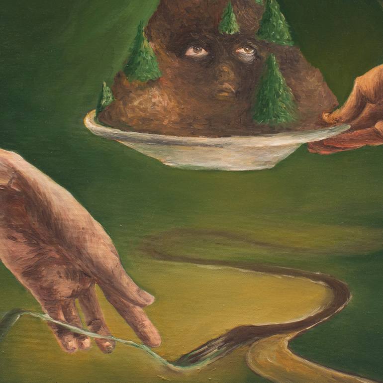 Original Surrealism Fantasy Painting by Alexandra Batina