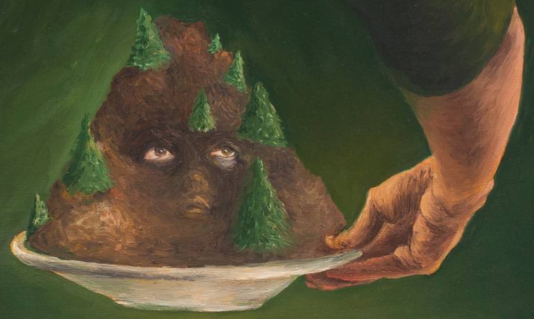 Original Surrealism Fantasy Painting by Alexandra Batina