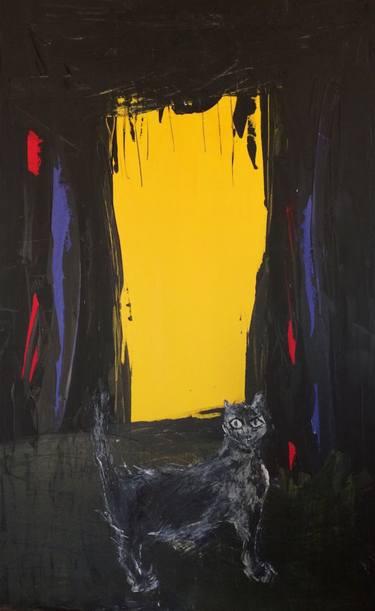 Original Figurative Cats Paintings by Alex Sojic